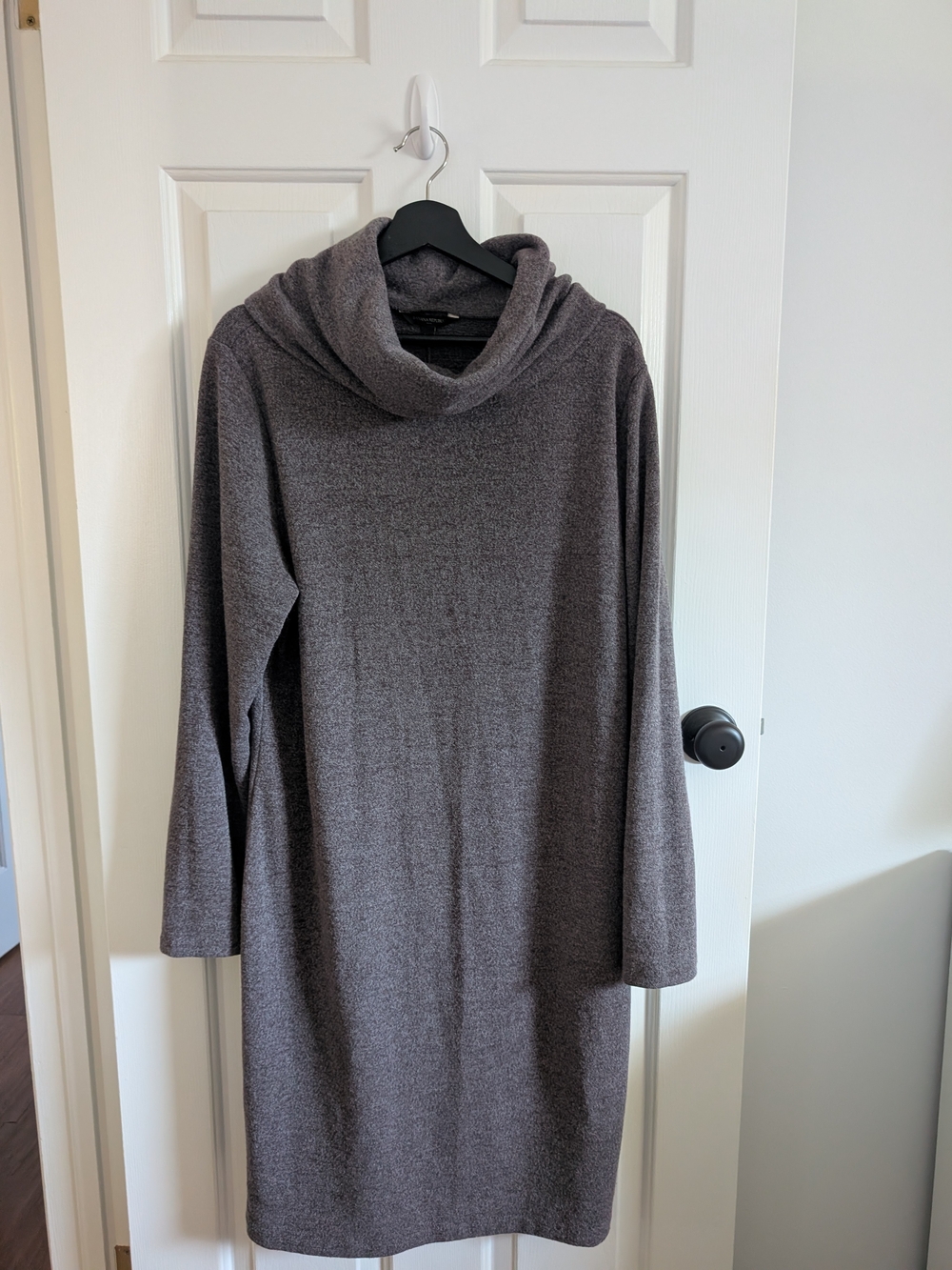 Banana Republic Women's Charcoal Gray Cowl Neck Sweater Dress Size XL